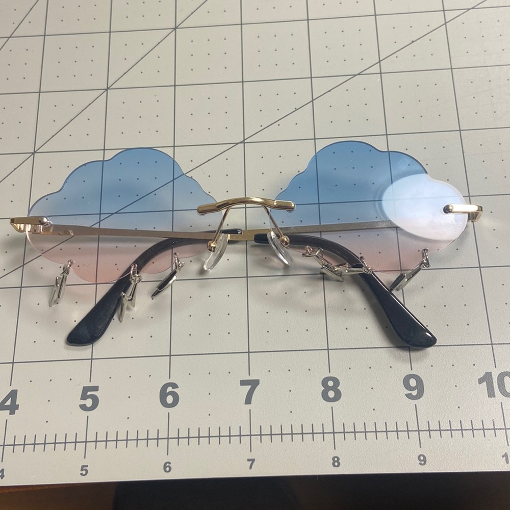 Pastel Cloud Metal and Plastic Sunglass
